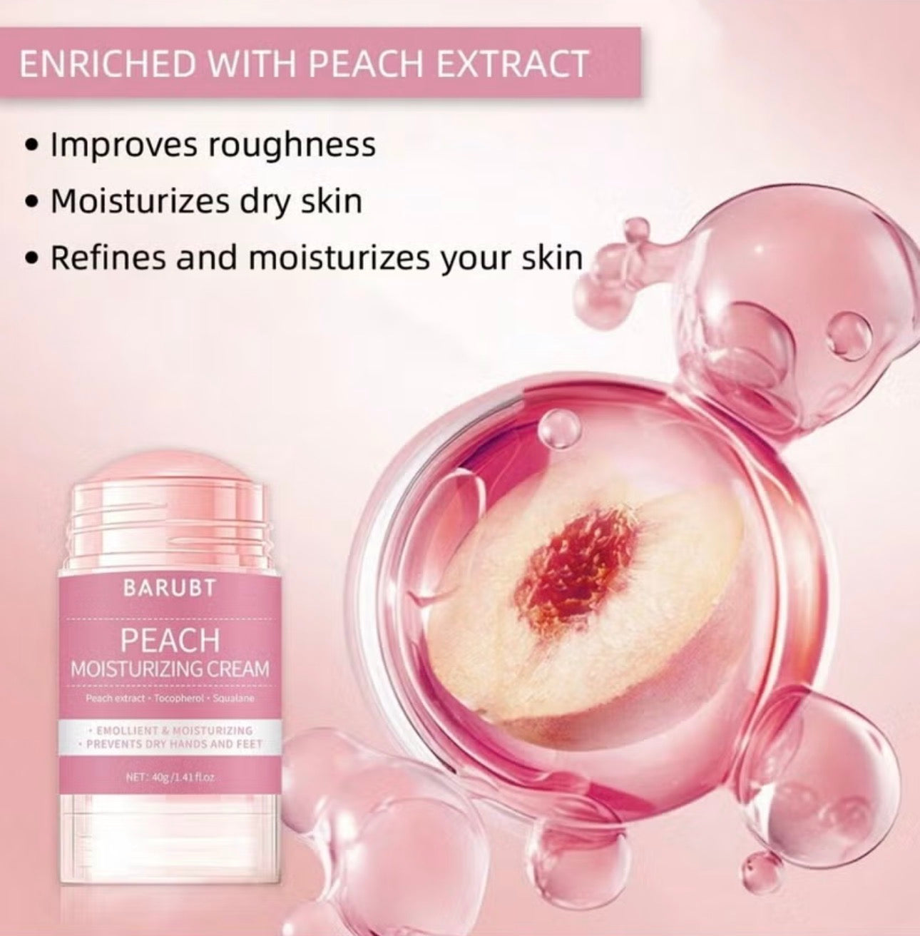 Peach Moisturizing Cream Heals Dry and Cracked Feet