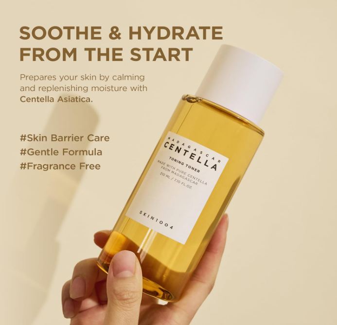 Skin1004- Centella Toning Toner Mild Daily Exfoliating Toner-210ml